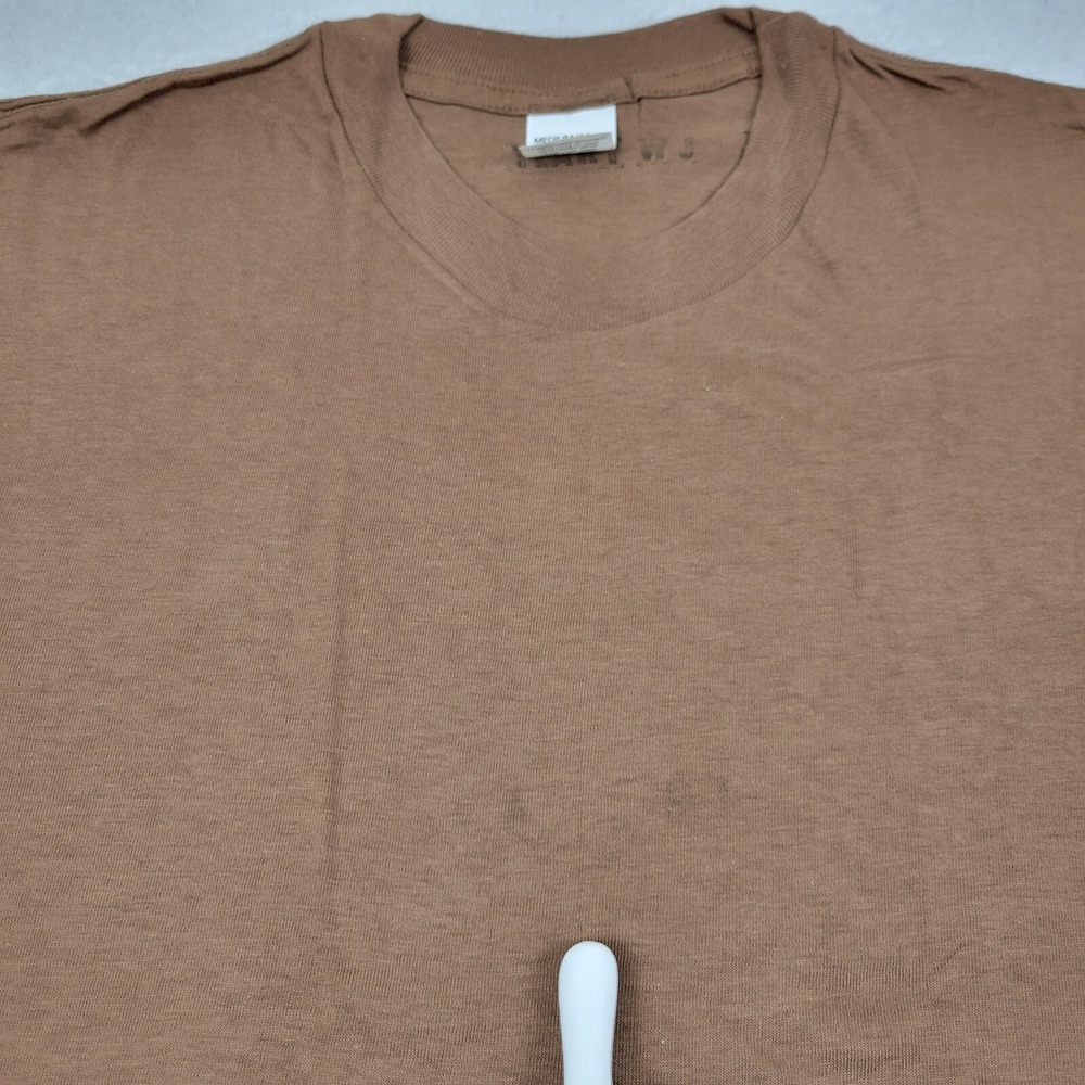 VTG Olympic Mills Corp Military Brown PT Shirt Mens Medium M 38-40 Single Stitch - Picture 6 of 9